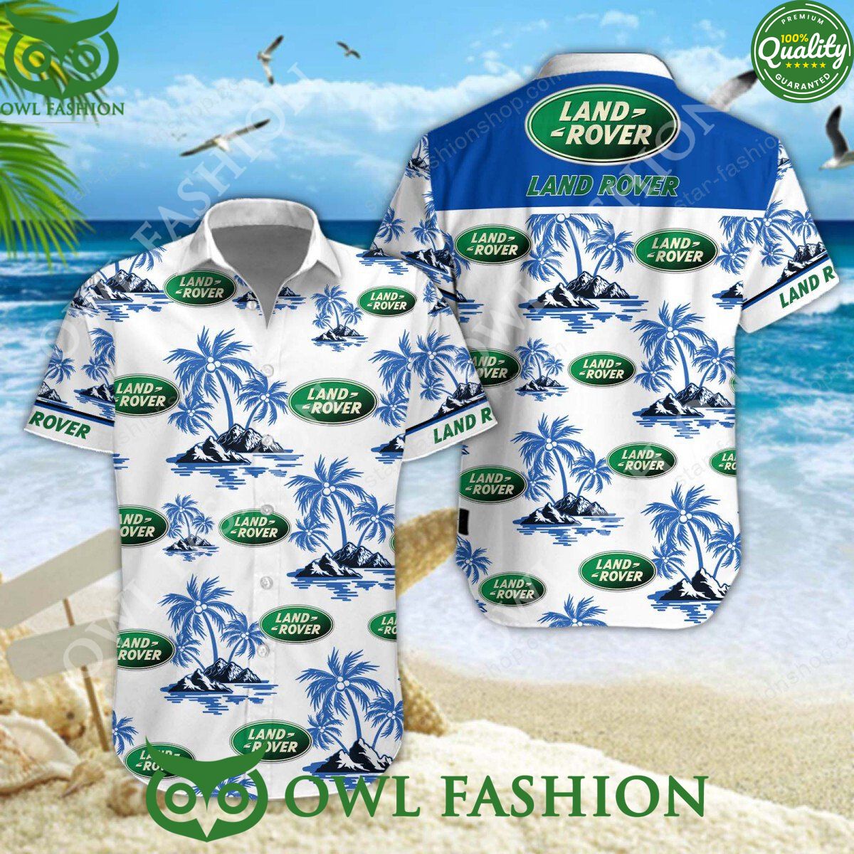 Land Rover British predominantly four-wheel drive Hawaiian Shirt and Short