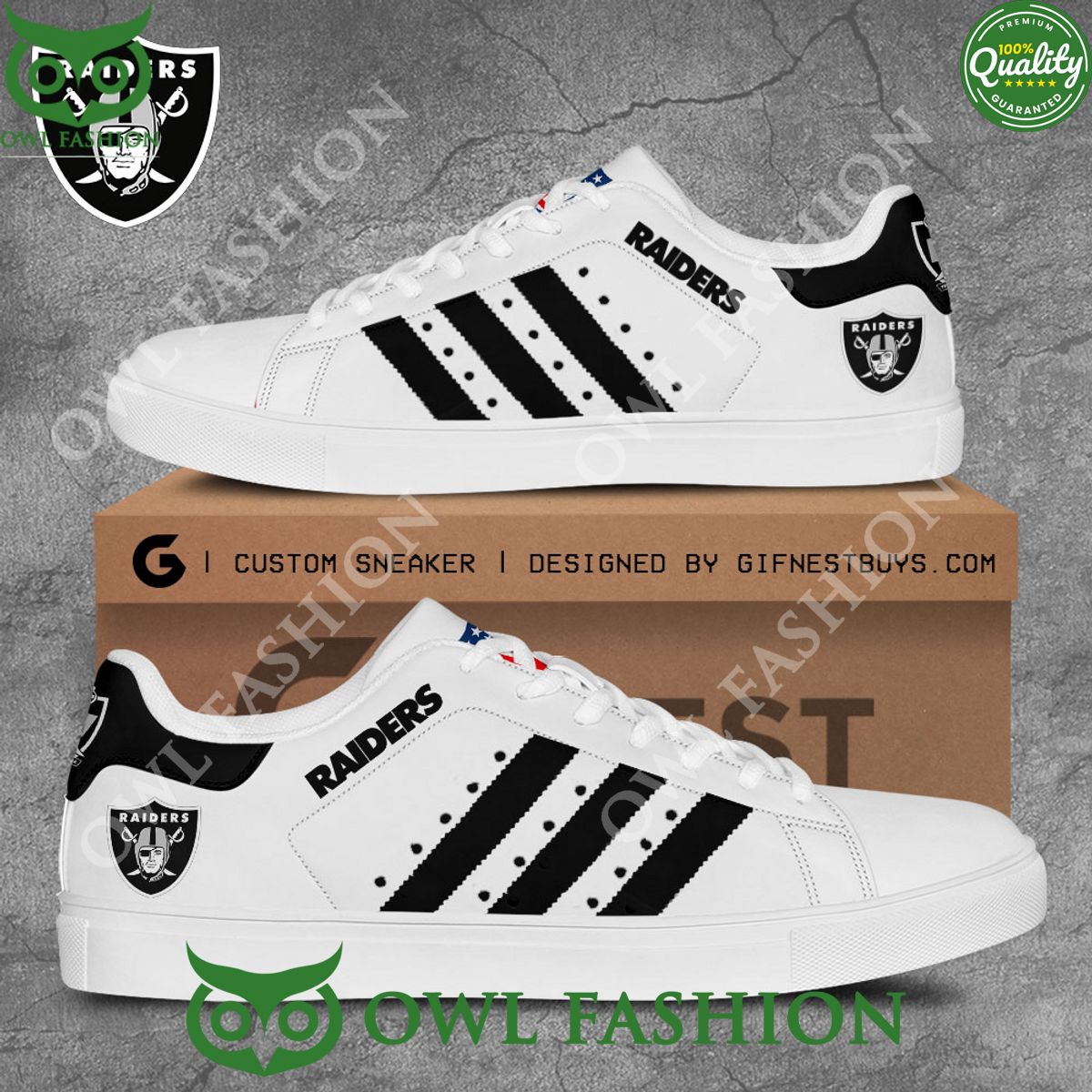 Las Vegas Raiders 64 years from 1960 White Stan Smith Shoes