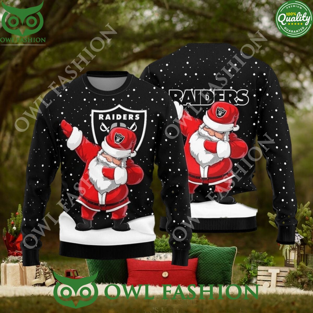 Las Vegas Raiders Dab Santa New Style Ugly Sweater