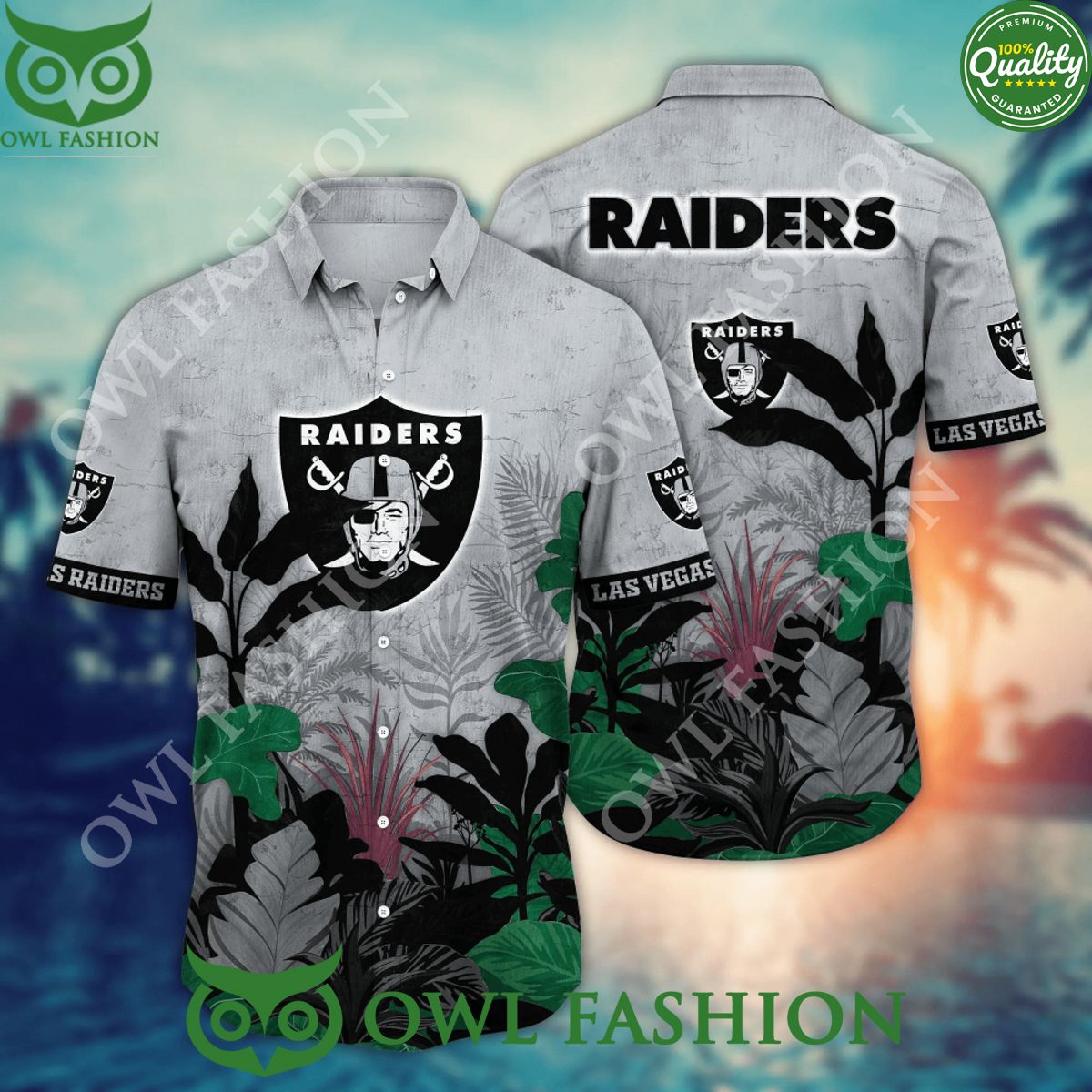 Las Vegas Raiders NFL Summer Vibe Hawaiian Shirt Shorts