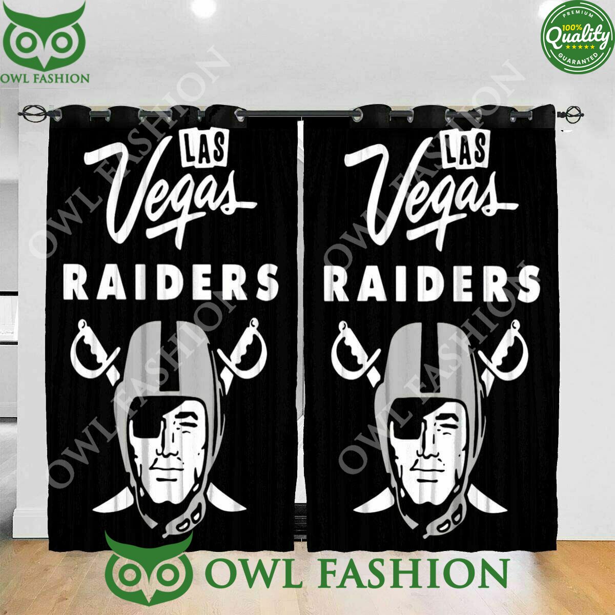 Las Vegas Raiders NFL Window Curtain