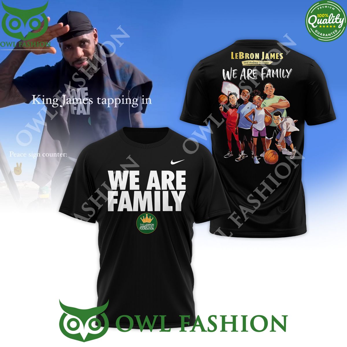 Lebron James We are family King James Tapping in T shirt