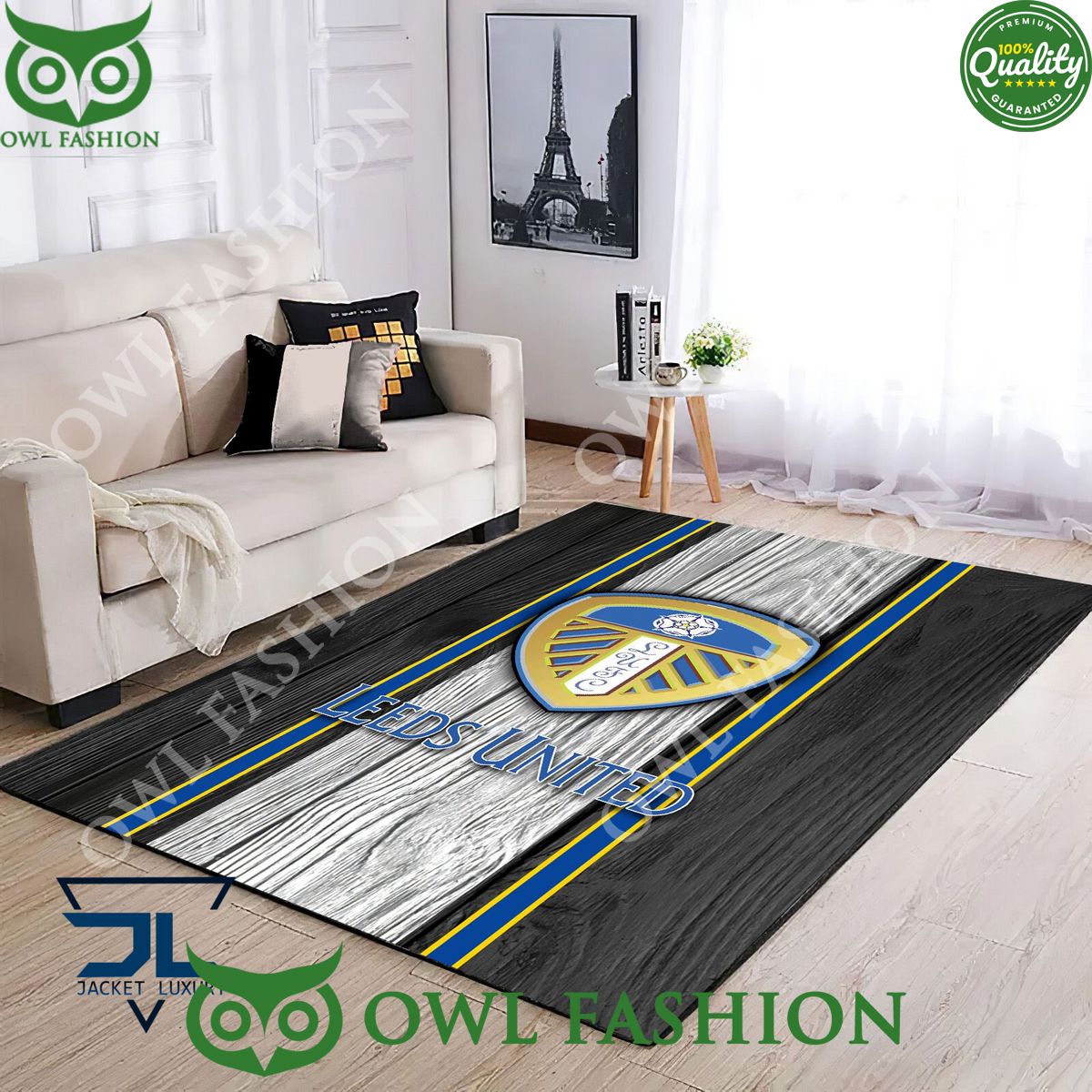 Leeds United F.C EFL Football Rug Carpet Living Room