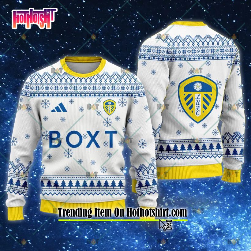 Cardiff City FC Big Logo Custom Name Name Ugly Christmas Sweater