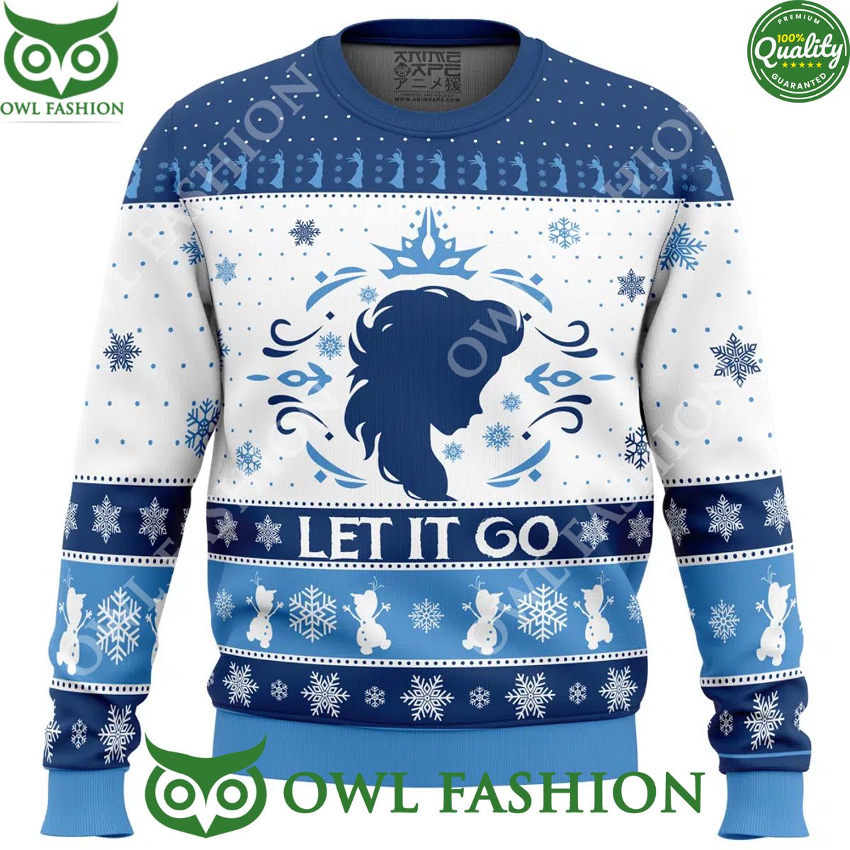 Let It Go Elsa Frozen Disney Ugly Christmas Sweater Jumper