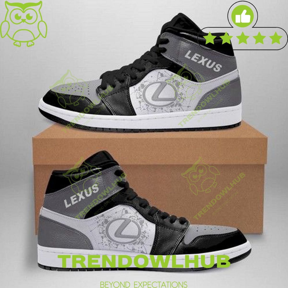 Lexus Trending Car Brand Air Jordan High Top Shoes