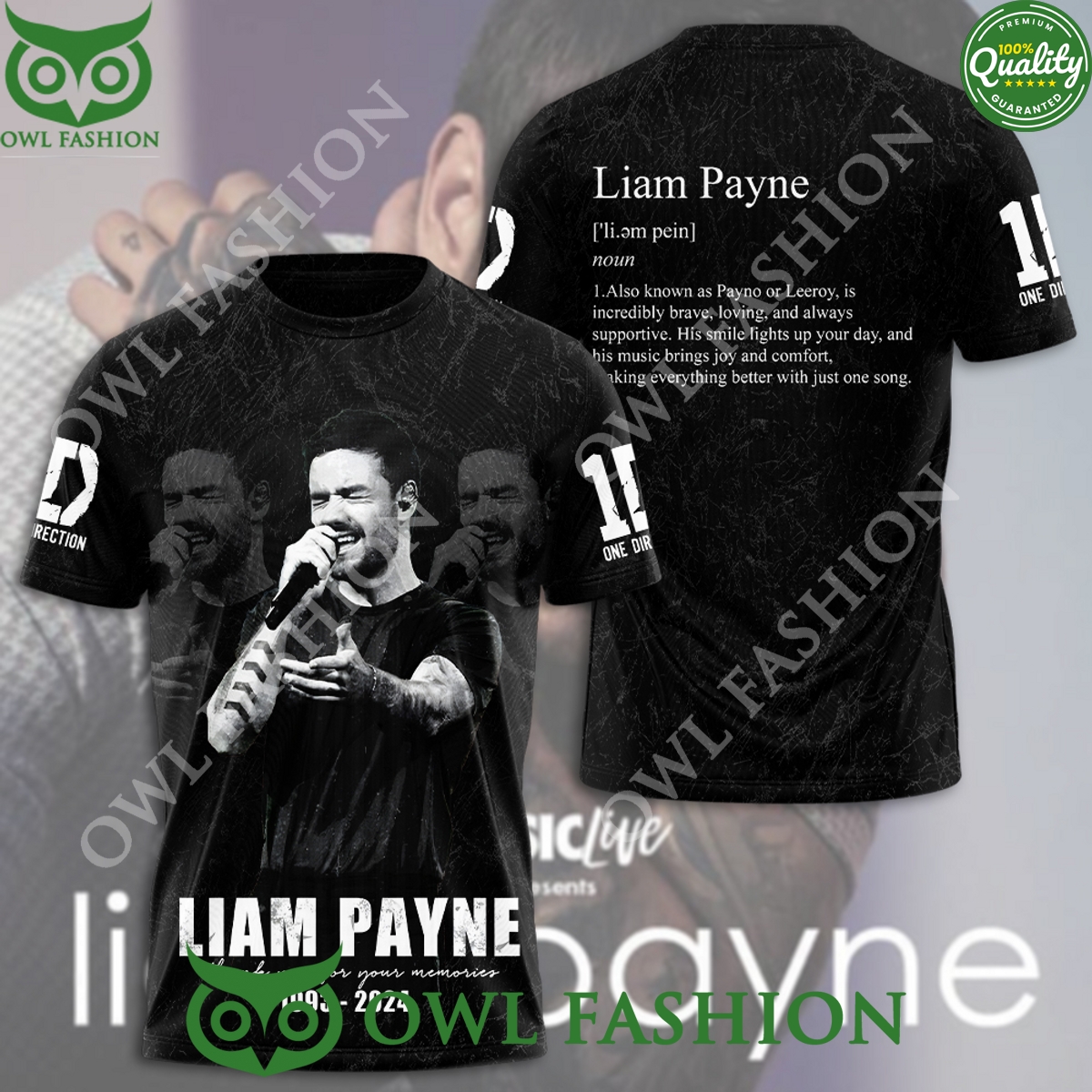 Liam Payne 1993 2024 Thank you for the memories 3D t Shirt