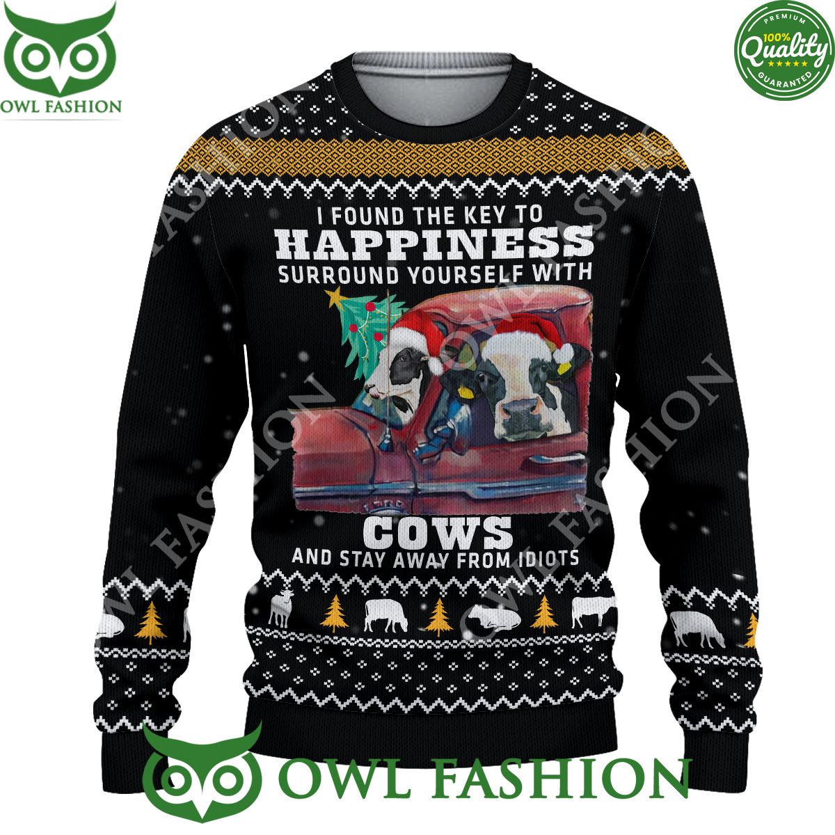 Life with Cows 3D AOP Ugly Sweater Christmas