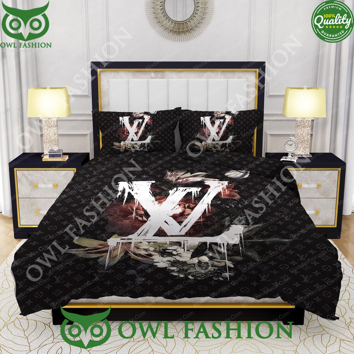 Lily Peony Louis Vuitton LV Luxury Bedding Sets