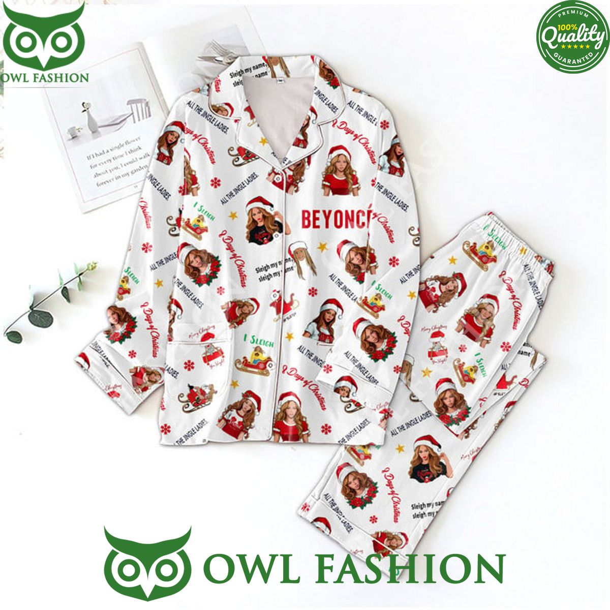 Limited Beyonce Christmas Pajamas Set Queen Bey