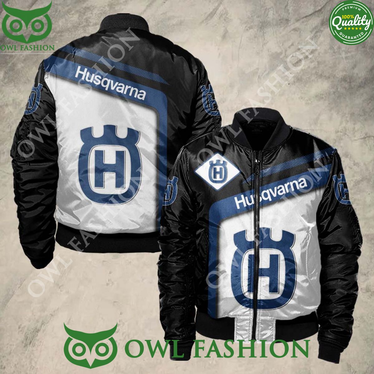 Limited Husqvarna Logo Brand 3D Bomber Jacket