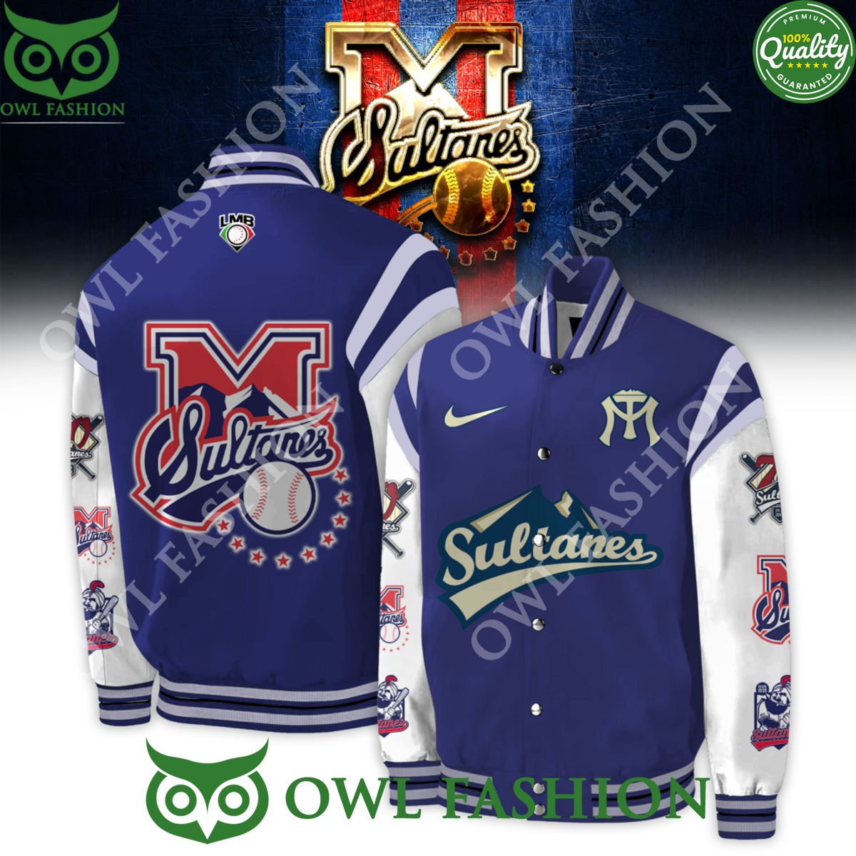 LMB Sultanes de Monterrey Baseball Varsity Jacket