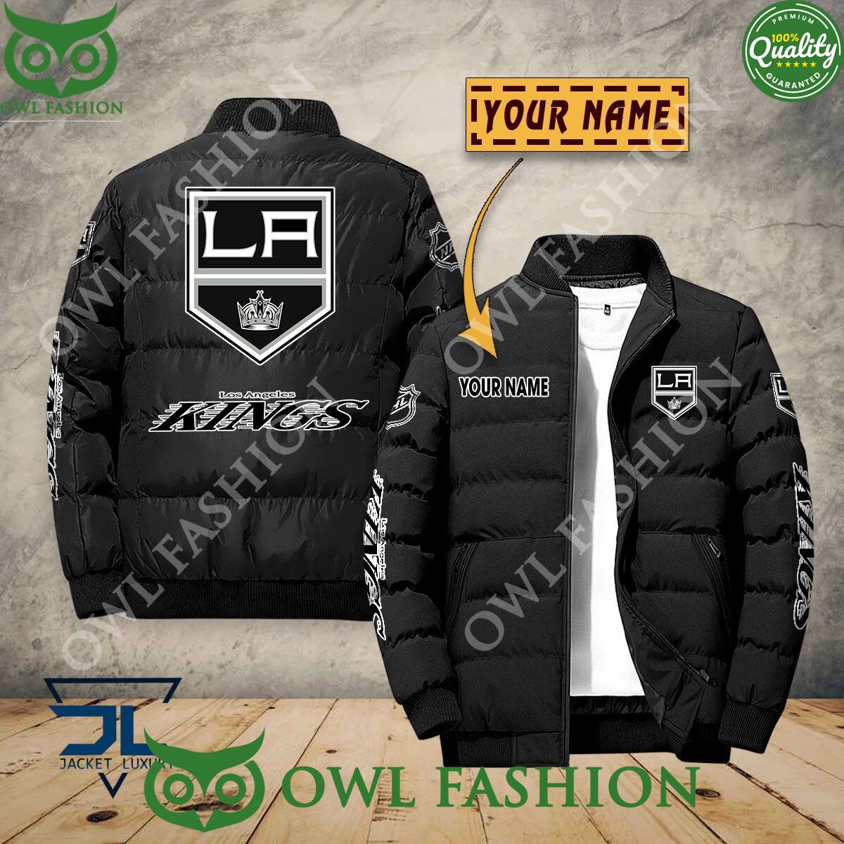 Los Angeles Kings Custom Name NHL Ice Hockey Puffer Jacket Sport