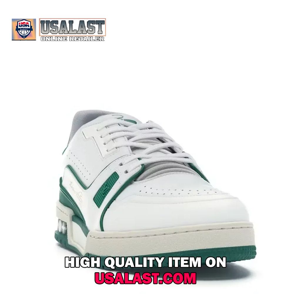 SALEOFF Louis Vuitton LV Trainer Sneaker Low White Green Sneaker