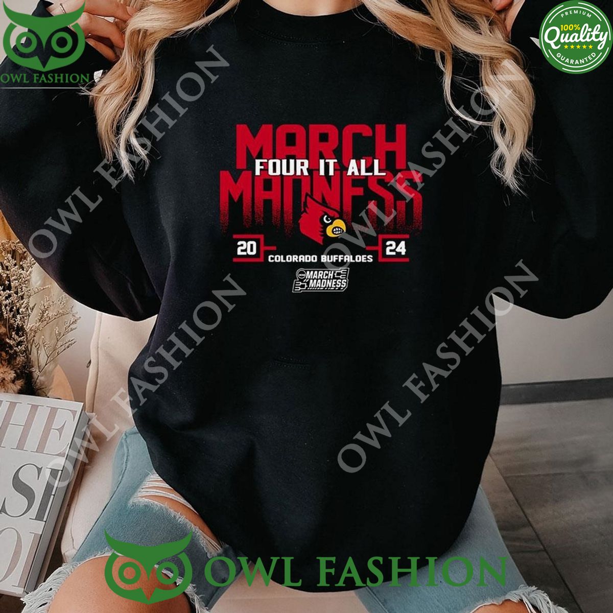 Louisville Cardinals 2024 Ncaa March Madness Four It All Shirt Sweater Sweater