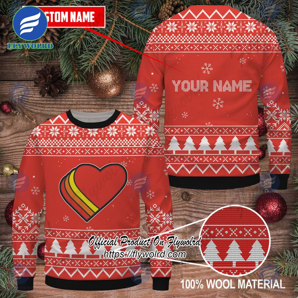 Love'S Custom Name Logo Pine Trees Ugly Christmas Sweater