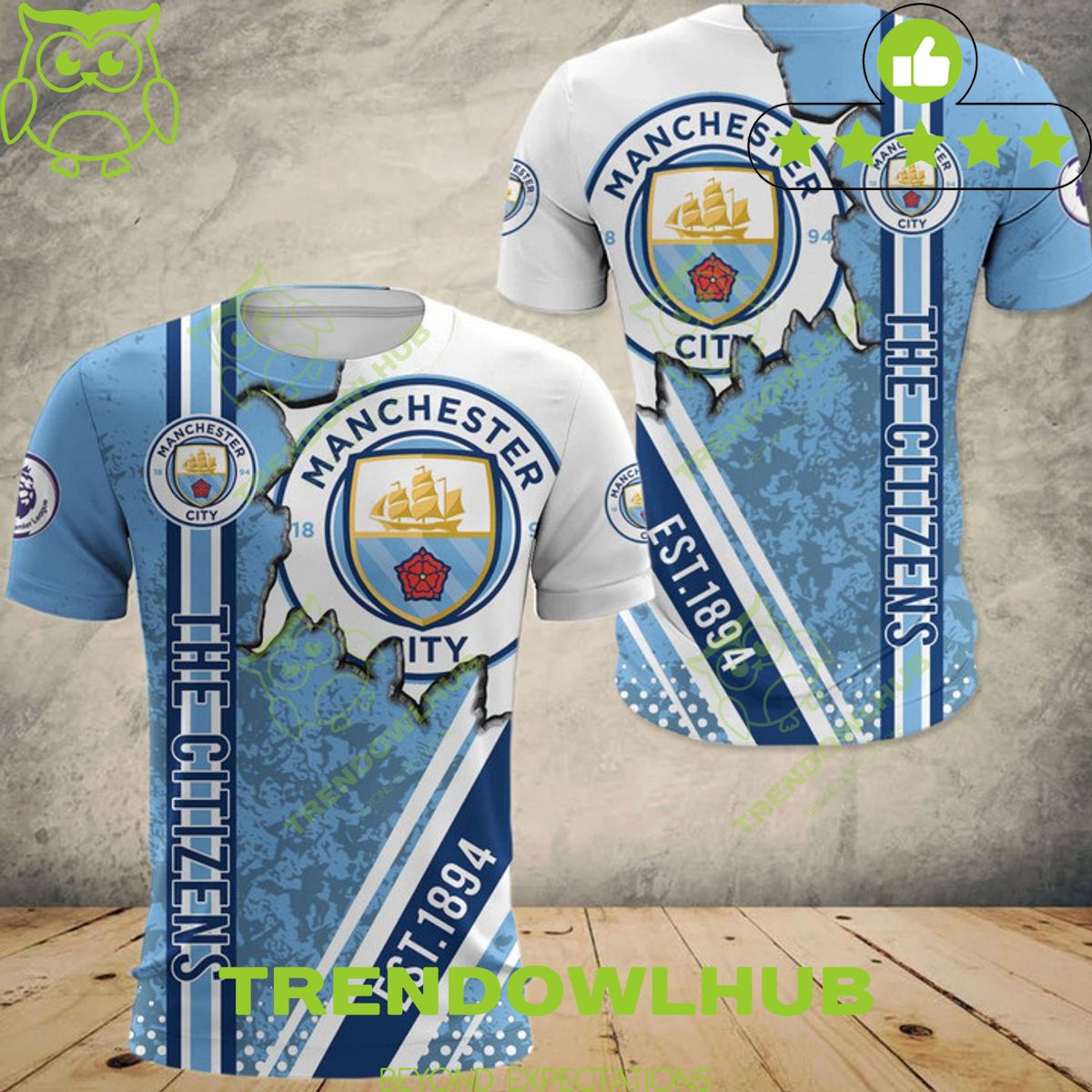 Manchester City The Citizens est 1984 3d t shirt