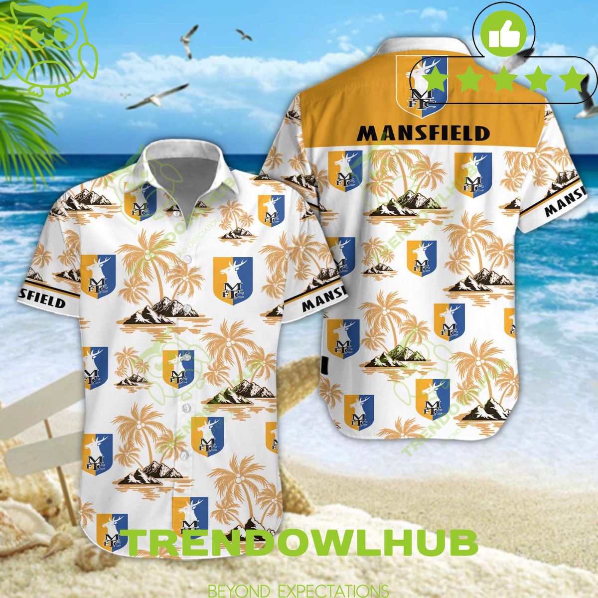 Mansfield Town English Football Champion Hawaiian Shirt Beach Vibe