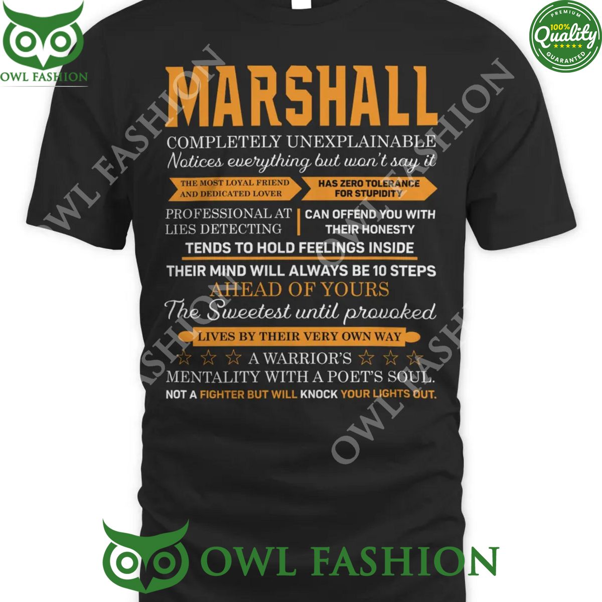 Marshall Lives by their very own way zero tolerance for stupidity 2d t shirt