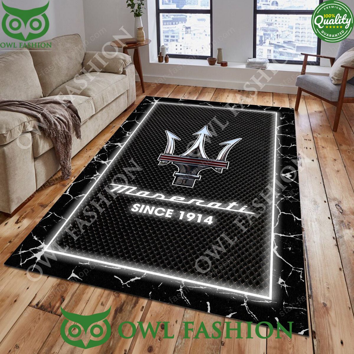 Maserati Home Living Room Lighting Rug Carpet