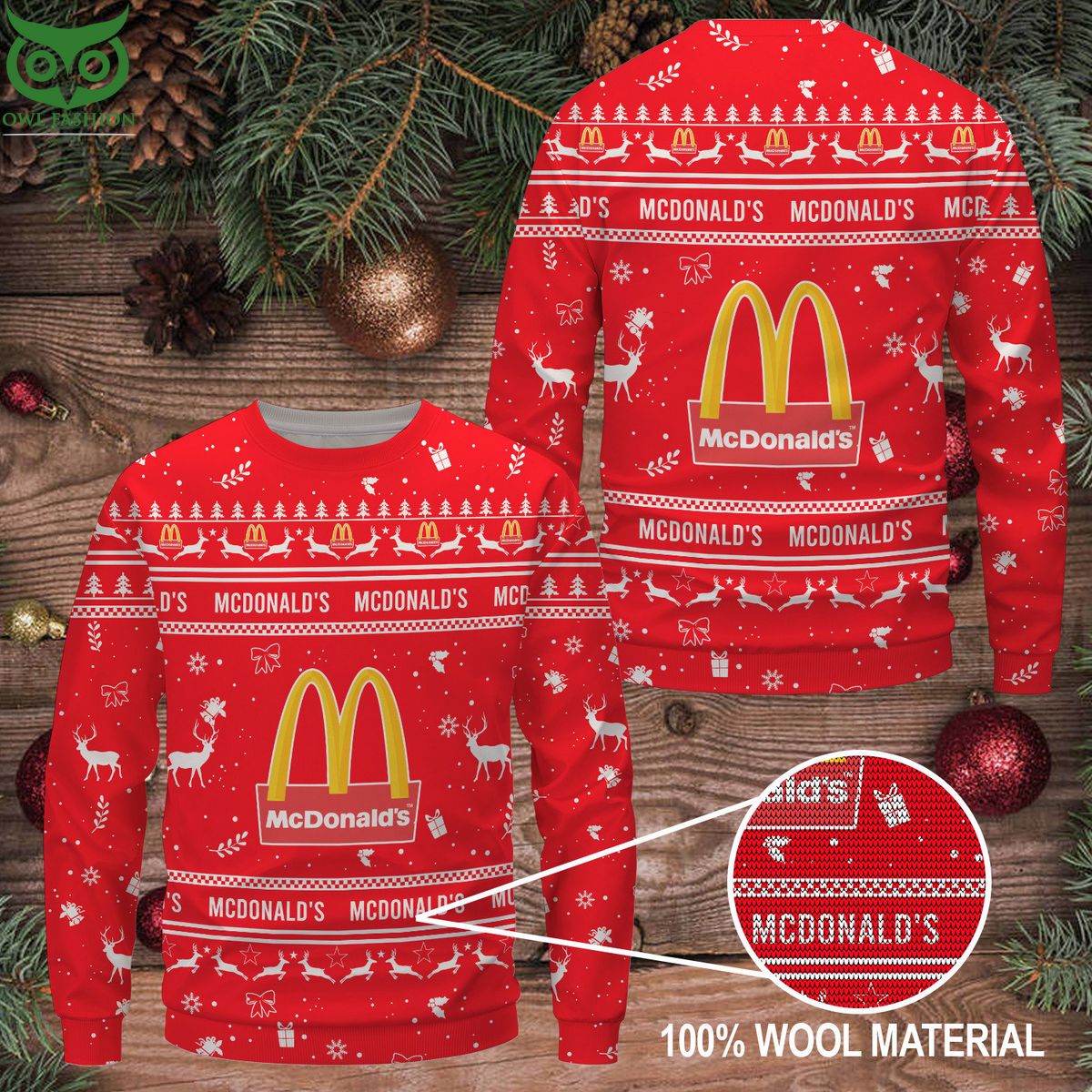 Mcdonald's Premium Ugly Christmas Sweater