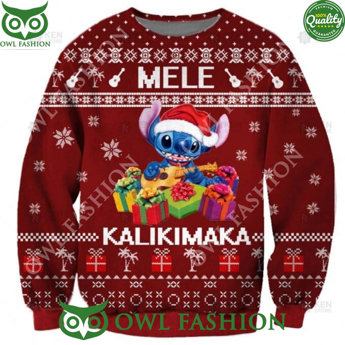 Mele Kalikimaka Stitch 2023 Ugly Sweater Jumper Christmas