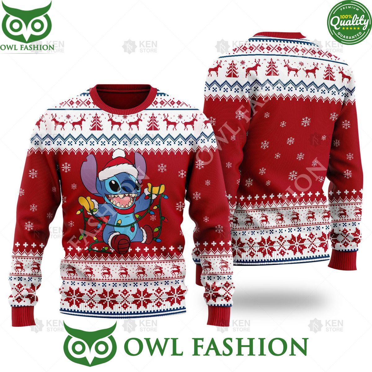 Merry Christmas Stitch 2023 Ugly Sweater Jumper Christmas