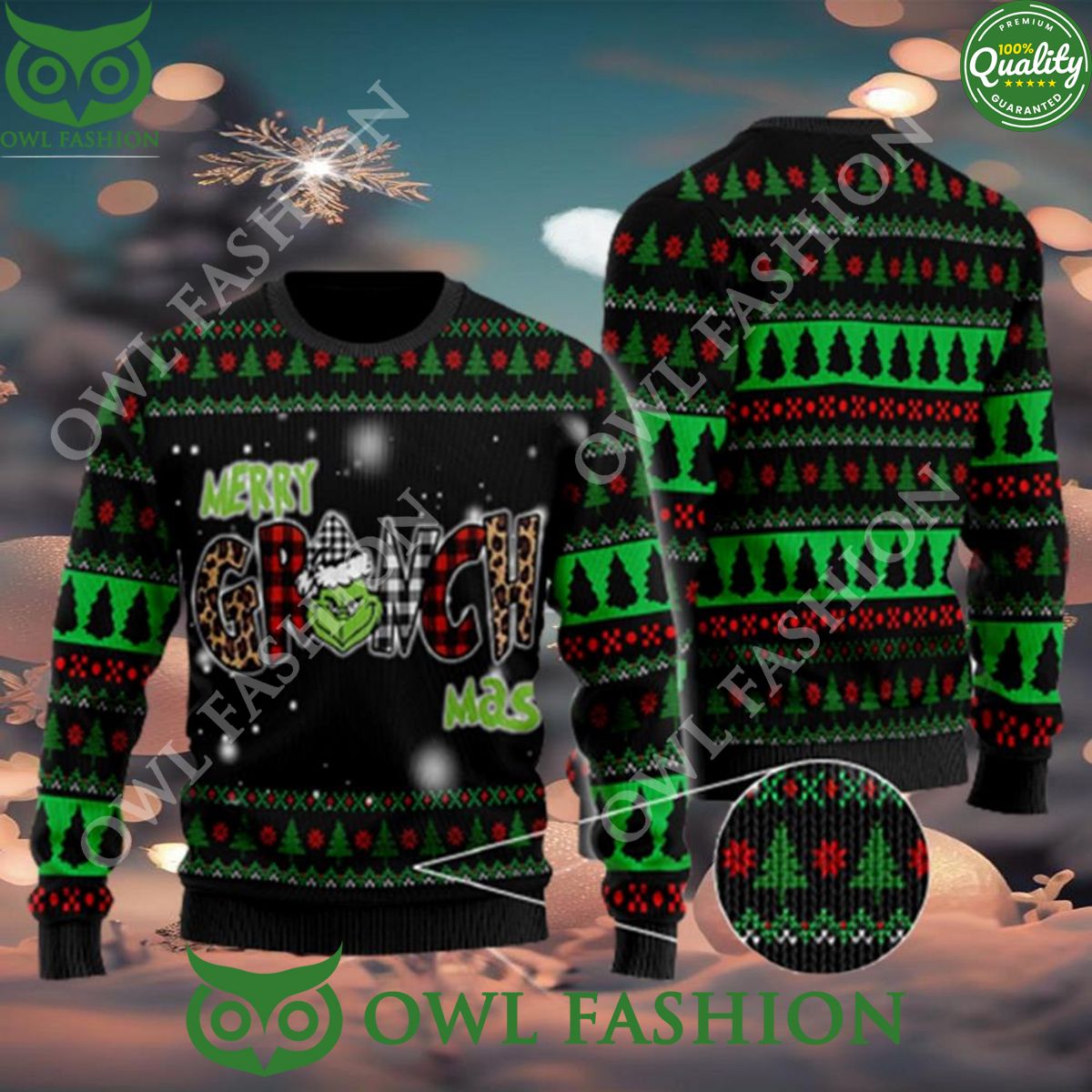 Merry Grinch Mas Woolen Funny The Ugly Christmas Sweater Jumper