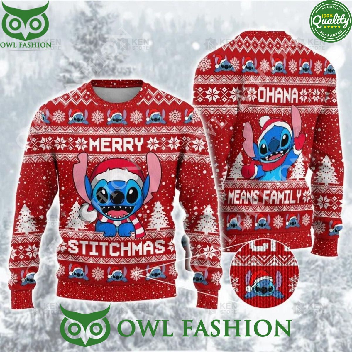 Merry Stitch 2023 Xmas Ugly Sweater Jumper Christmas