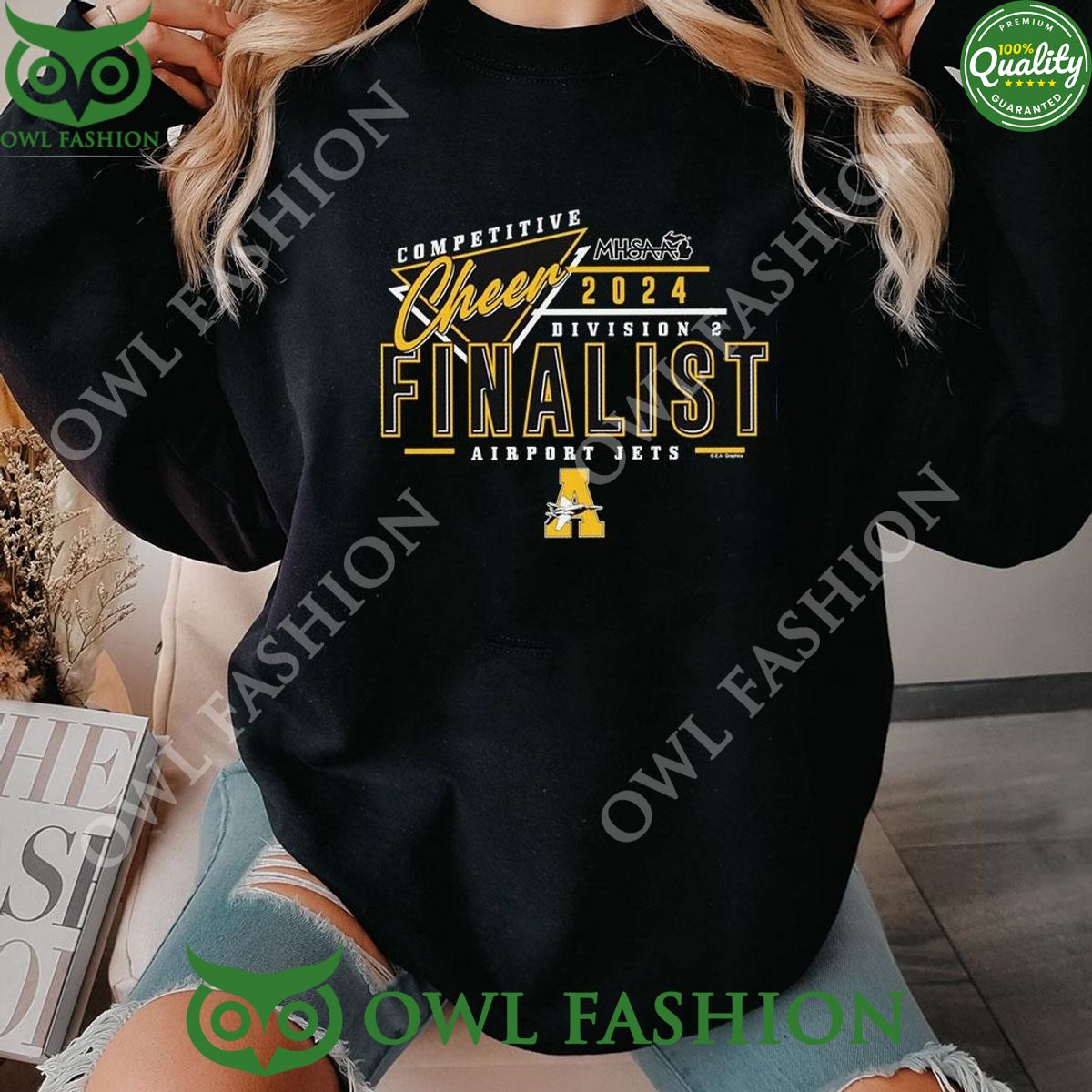 Mhsaa Competitive Cheer 2024 Division 2 Finalist Airport Jets Hoodie Shirt