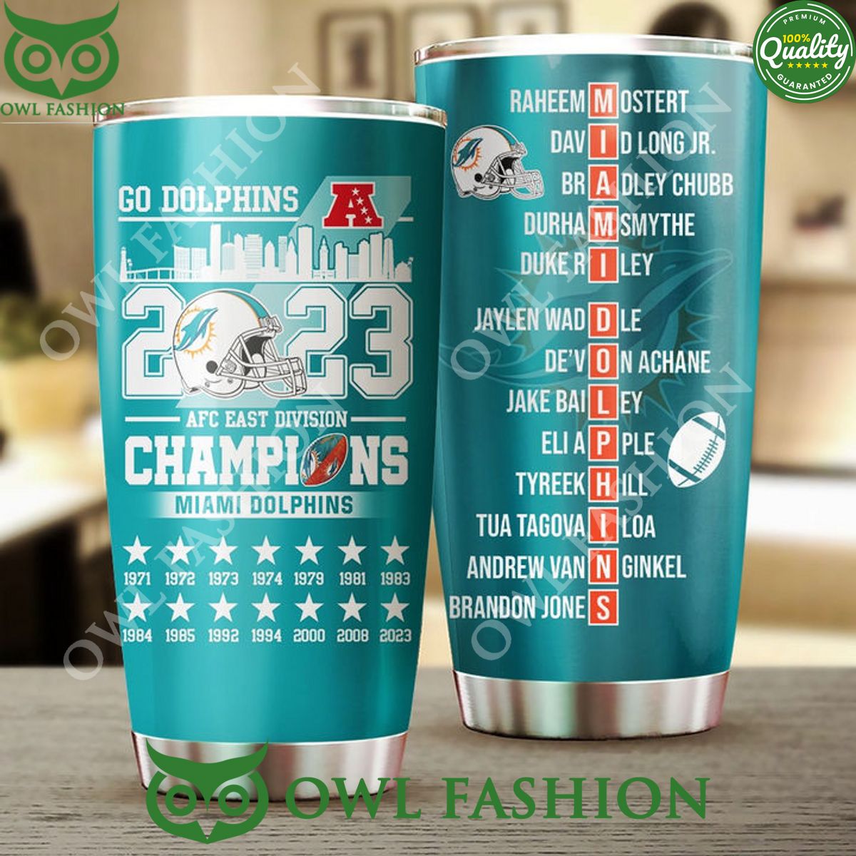 Miami Dolphins AFC East Division Champions Tumbler Cup 2023
