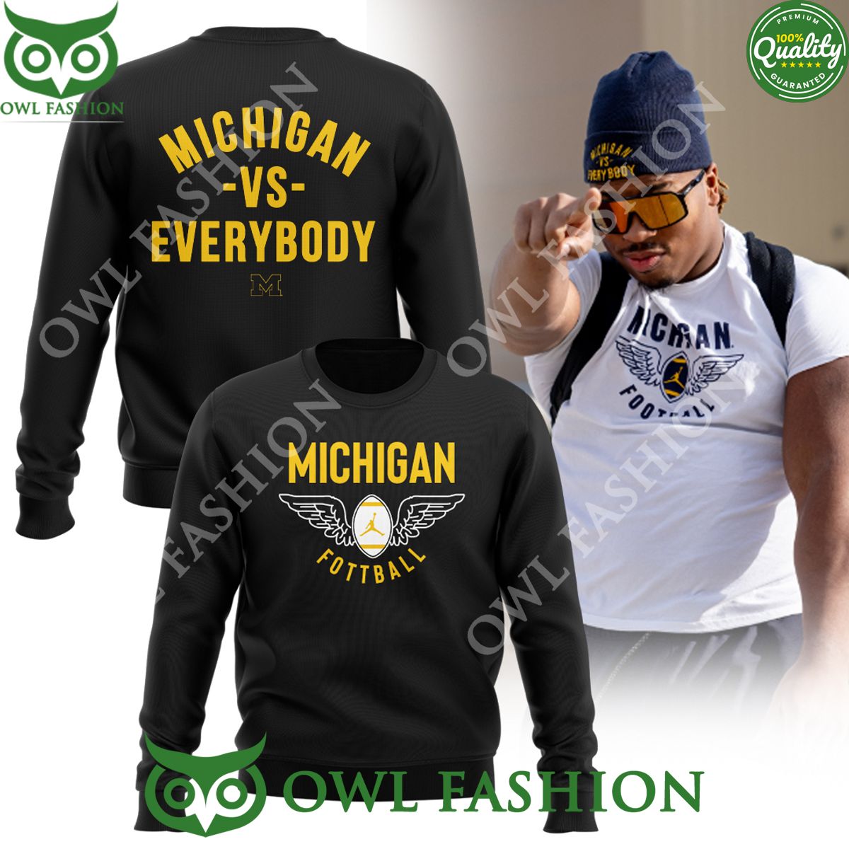 Michigan Vs Everybody Michigan Football Black Ugly Sweater jumper