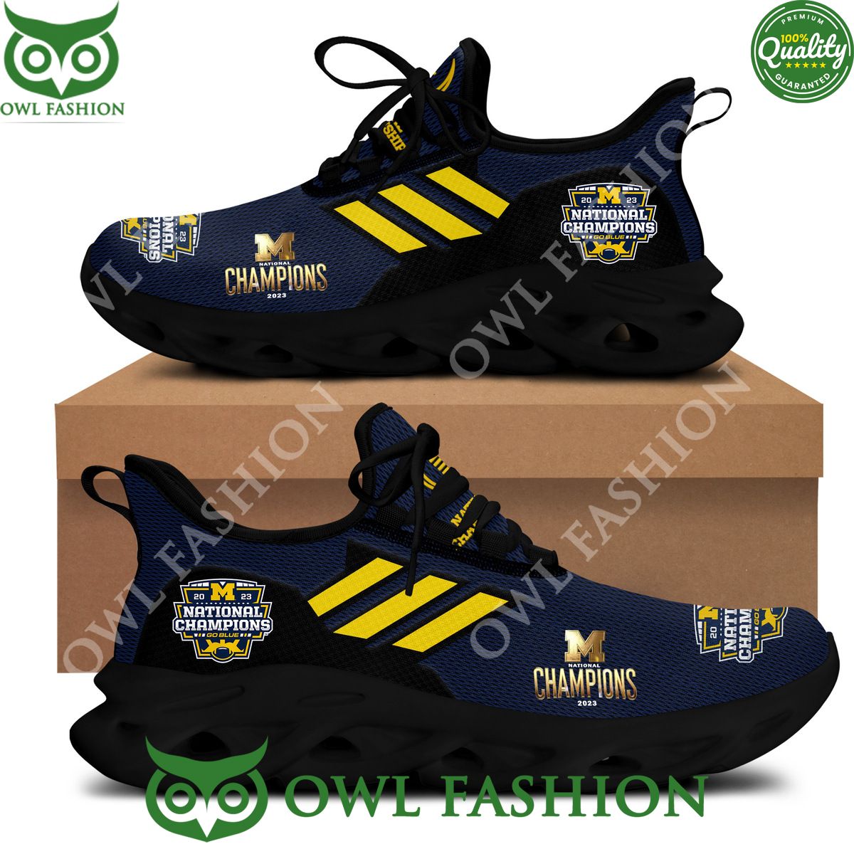 Michigan Wolverines 23 24 National Champions Running Max soul Shoes