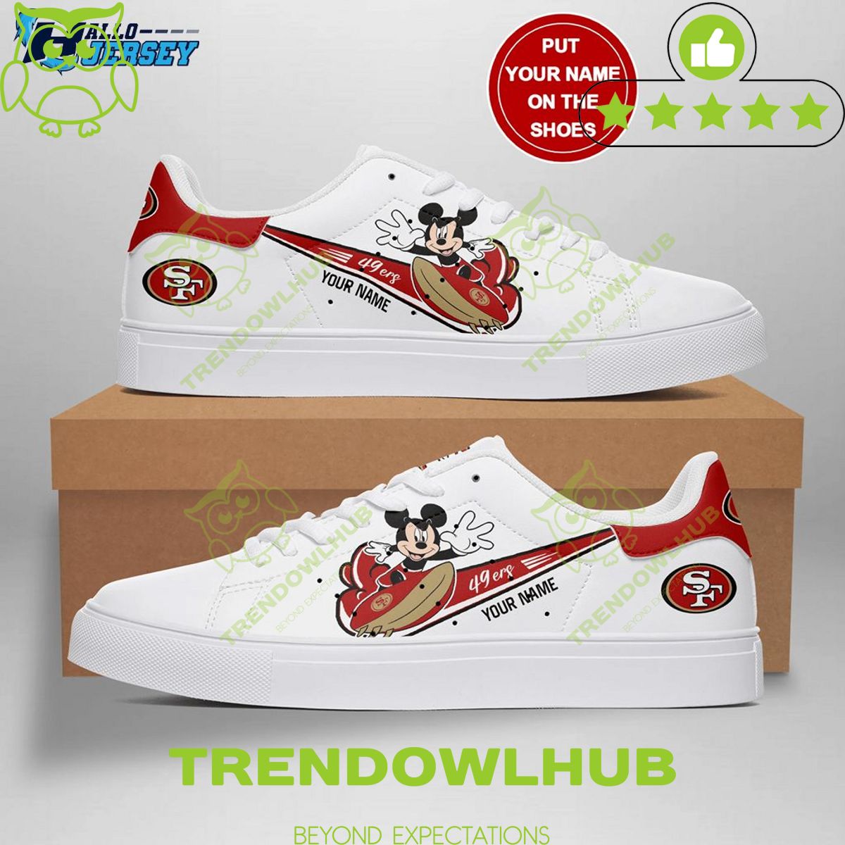 Mickey Mouse NFL San Francisco 49ers Personalized Stan Smith