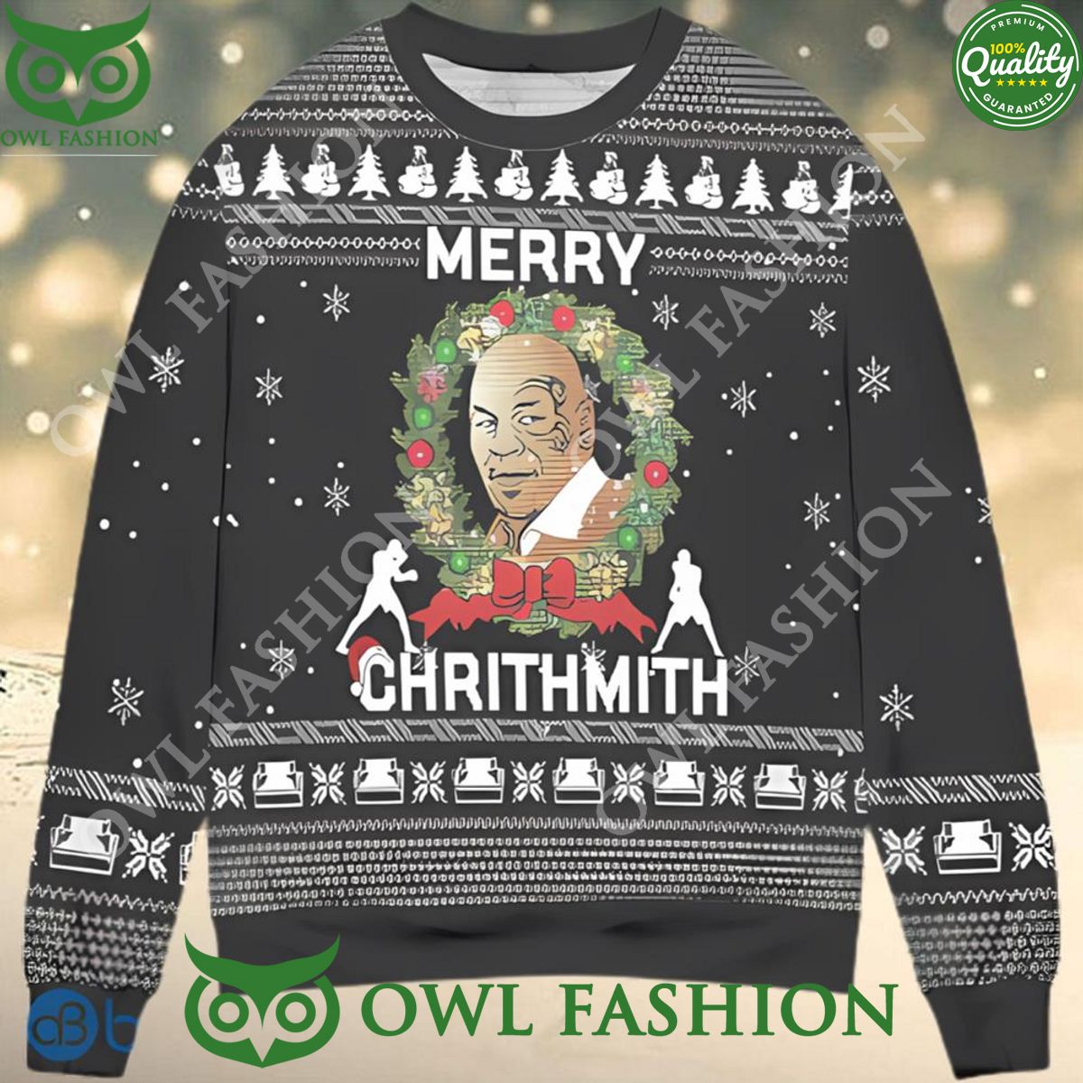 Mike Tyson Merry Chrithmith Ugly Christmas Sweater Jumper