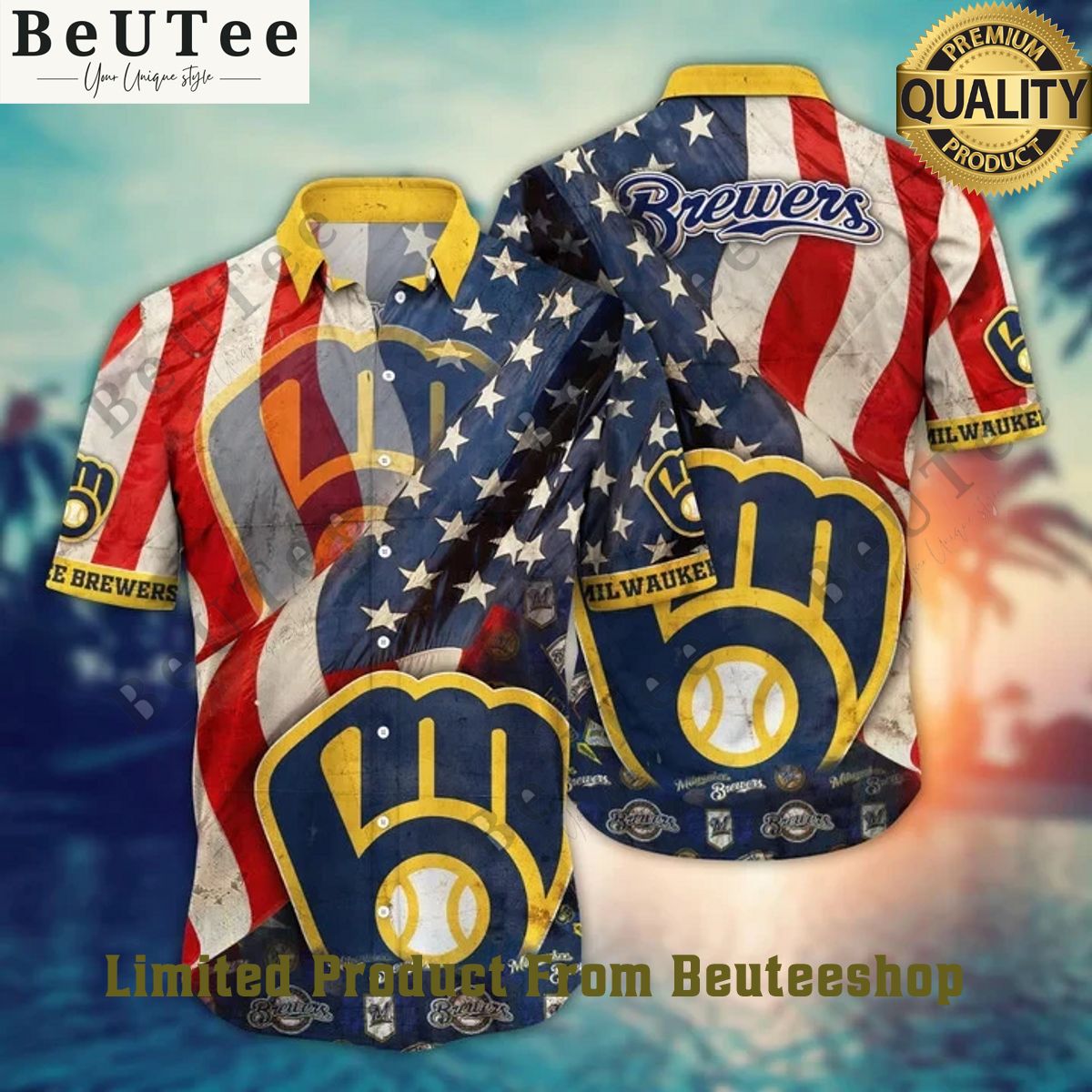 Milwaukee Brewers Independence Day Tropical Vibe MLB Hawaiian Shirt