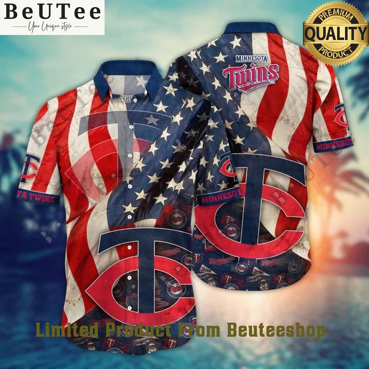 Minnesota Twins MLB Baseball League Premium Hawaiian Shirt Independence Day