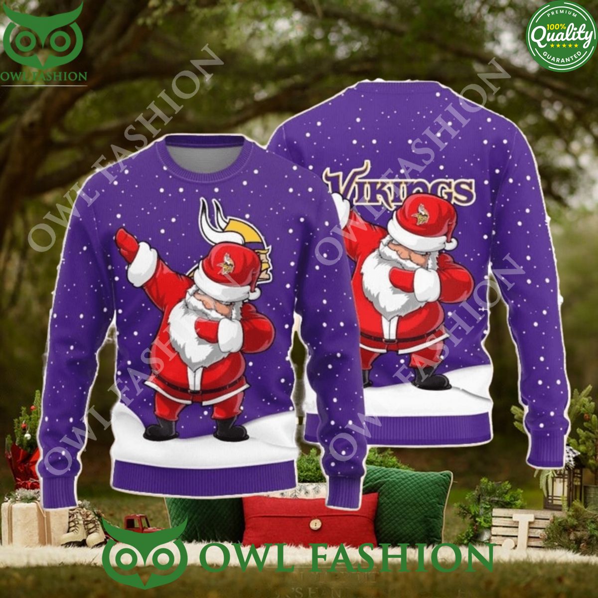 Minnesota Vikings Dab Santa New Style Sweater Jumper