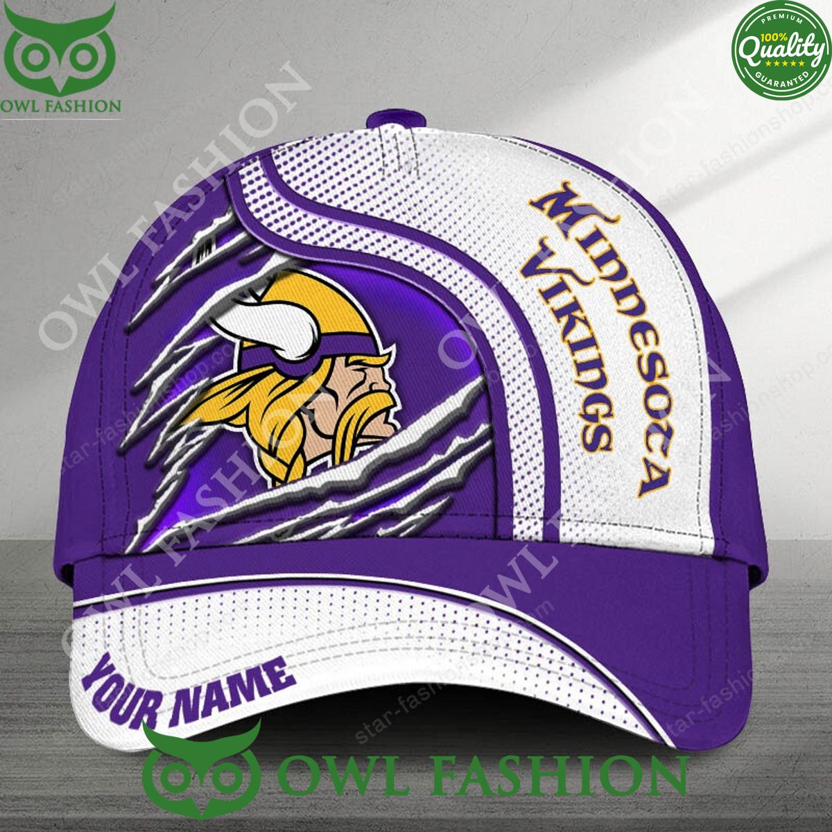 Minnesota Vikings NFL Team Custom Printed Cap