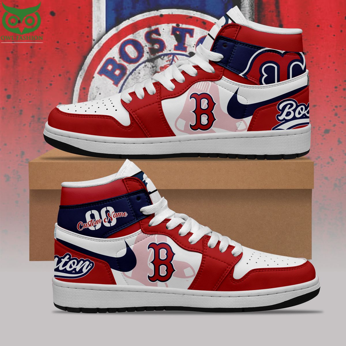 MLB Boston Red Sox Limited Custom Air Jordan High Top