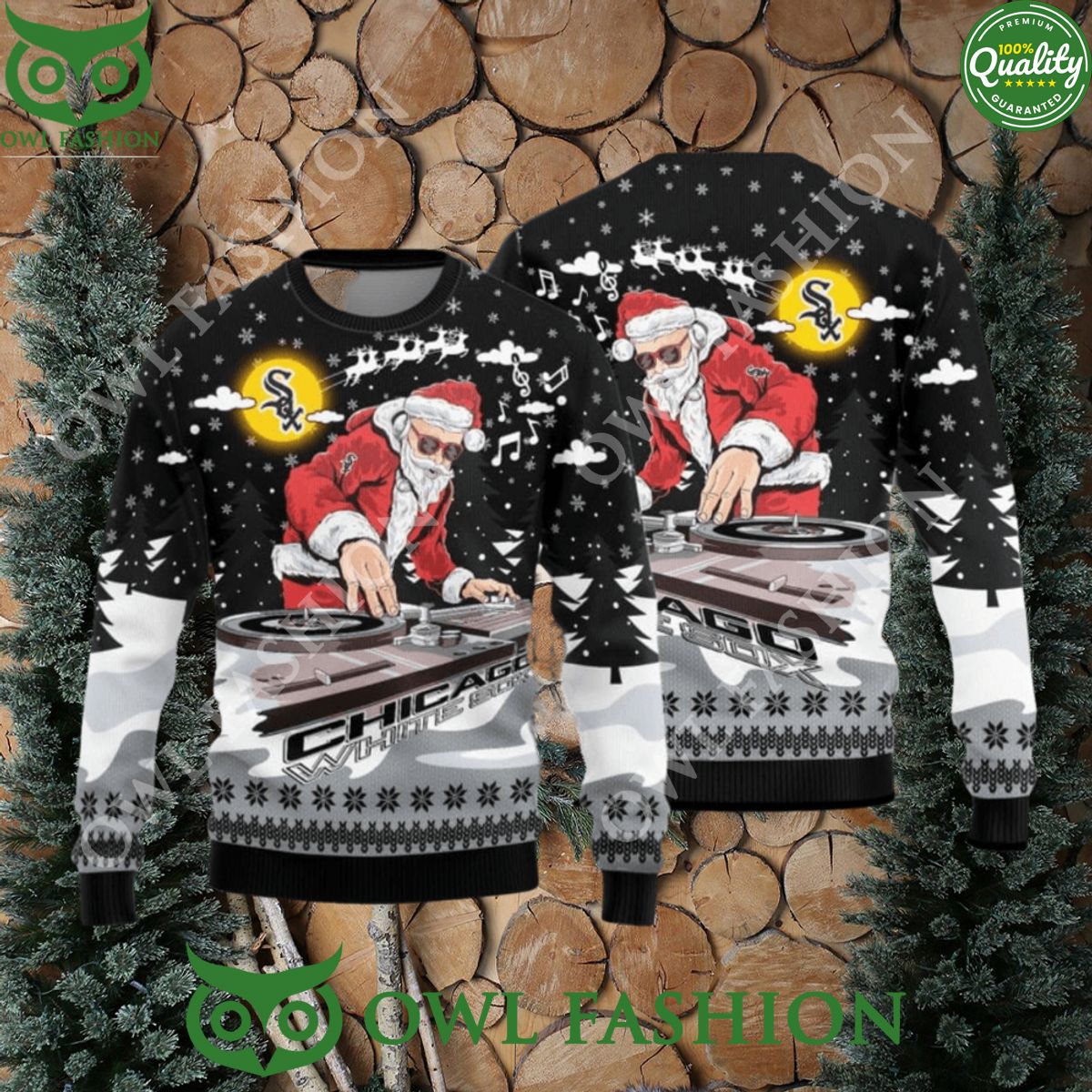 MLB Chicago White Sox Christmas Funny DJ Santa New Style Sweater