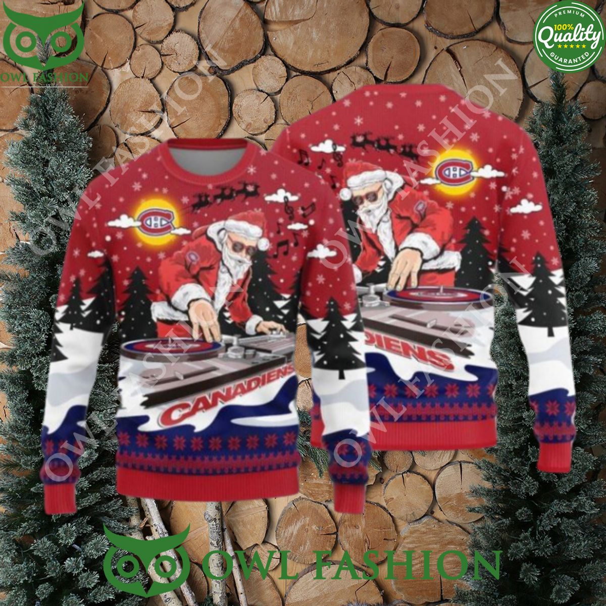 MLB Montreal Canadiens Christmas Funny DJ Santa New Style Sweater