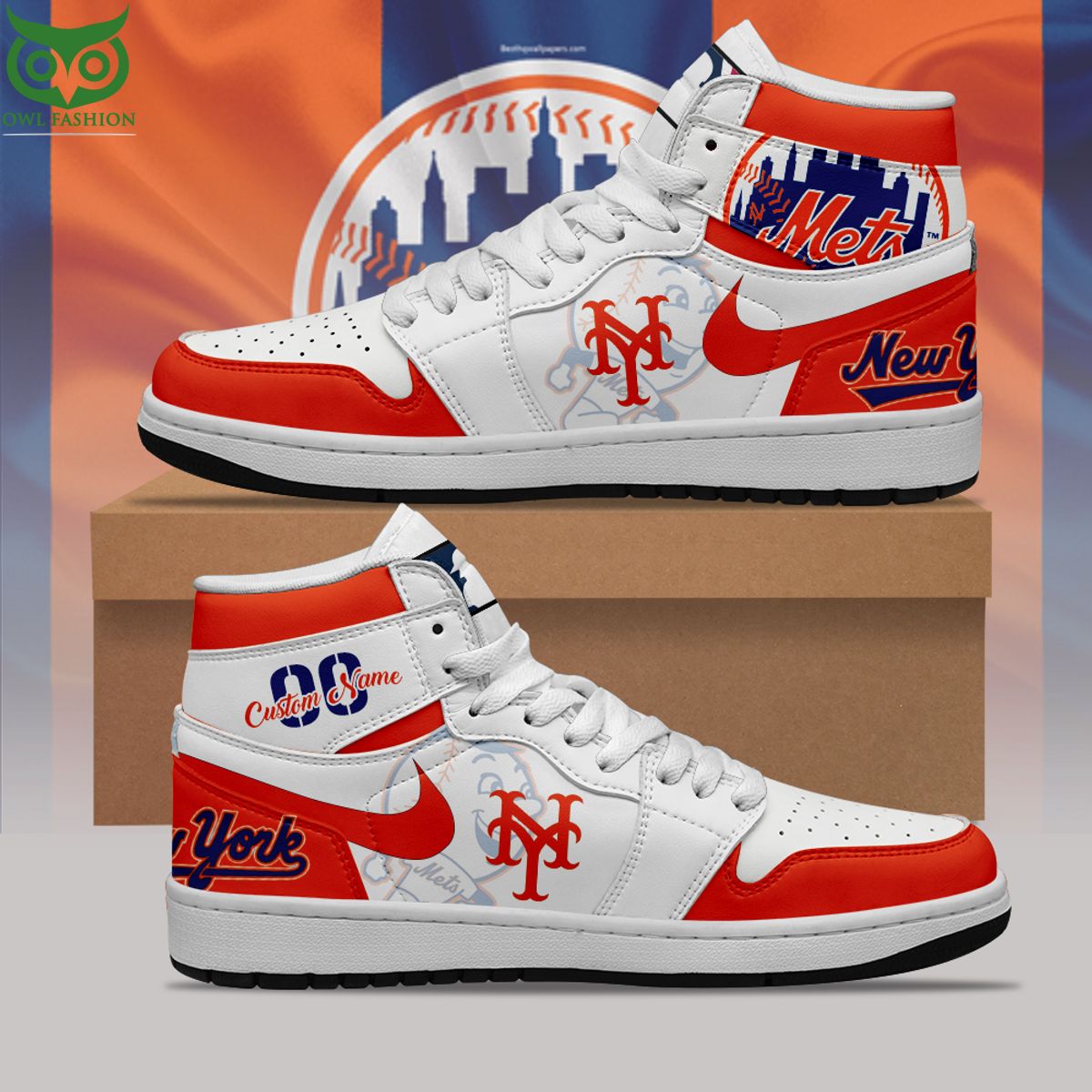 MLB New York Mets Limited Custom Air Jordan High Top