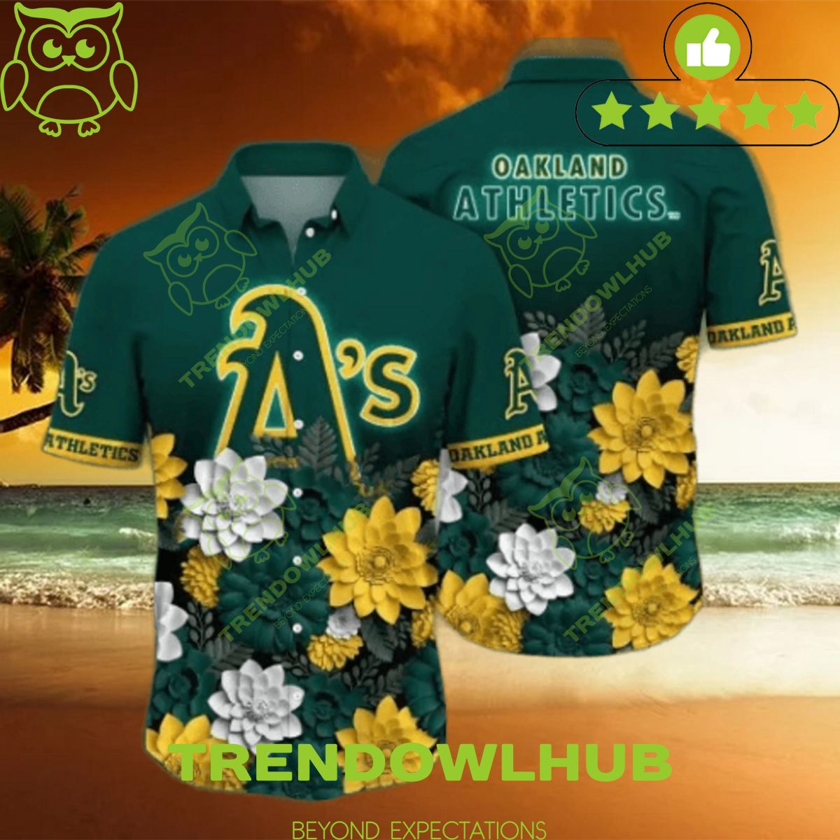 MLB Oakland Athletics Flower Sumer Hawaiian Shirt