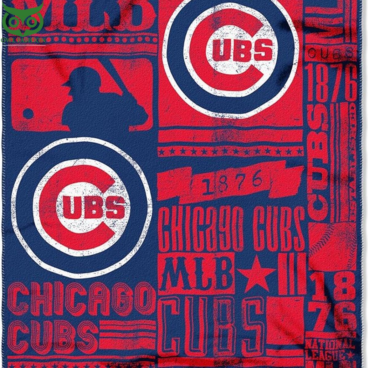 MLB UBS Chicago Cubs Fleece Throw Blanket