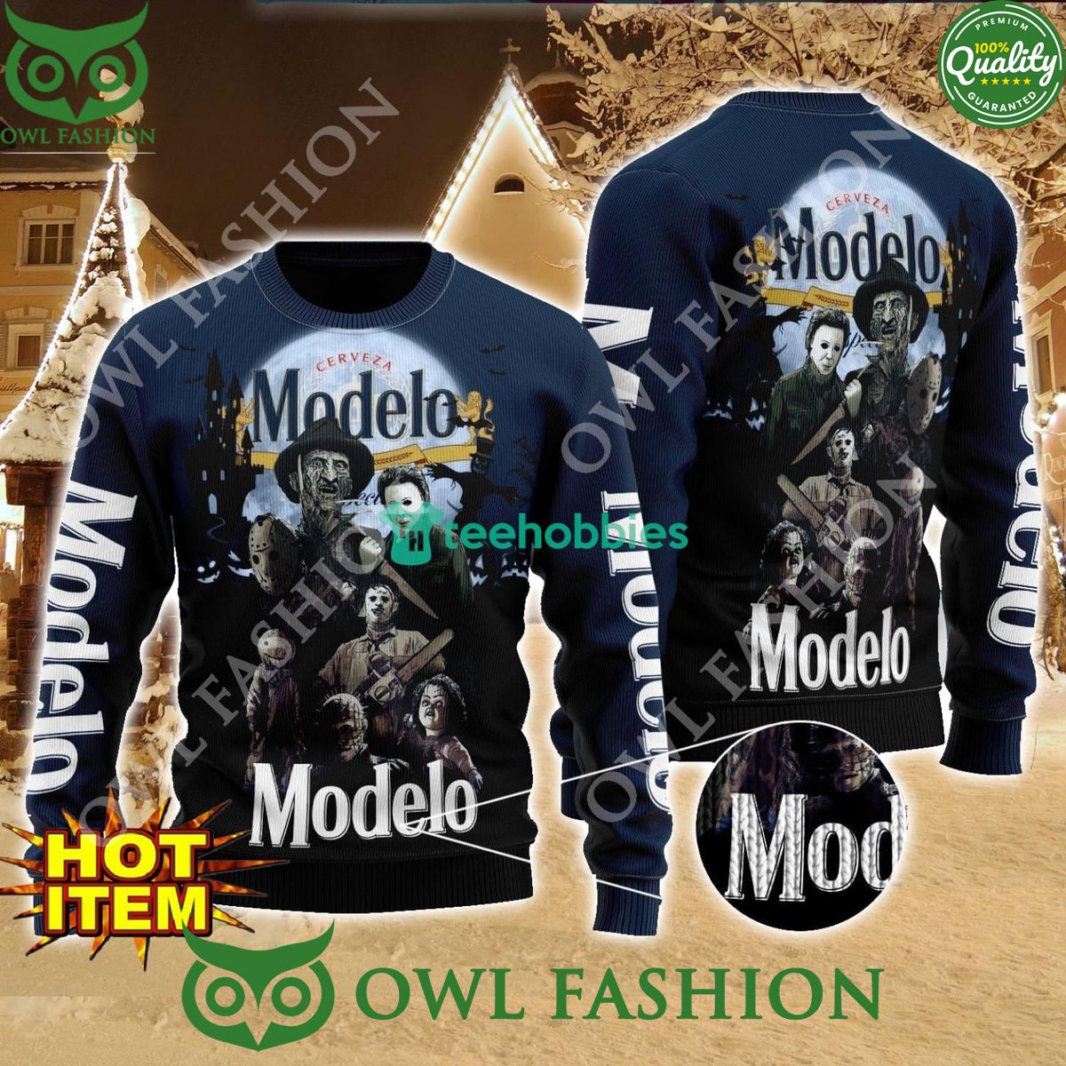 Modelo Horror Halloween Night 2024 Ugly Sweater