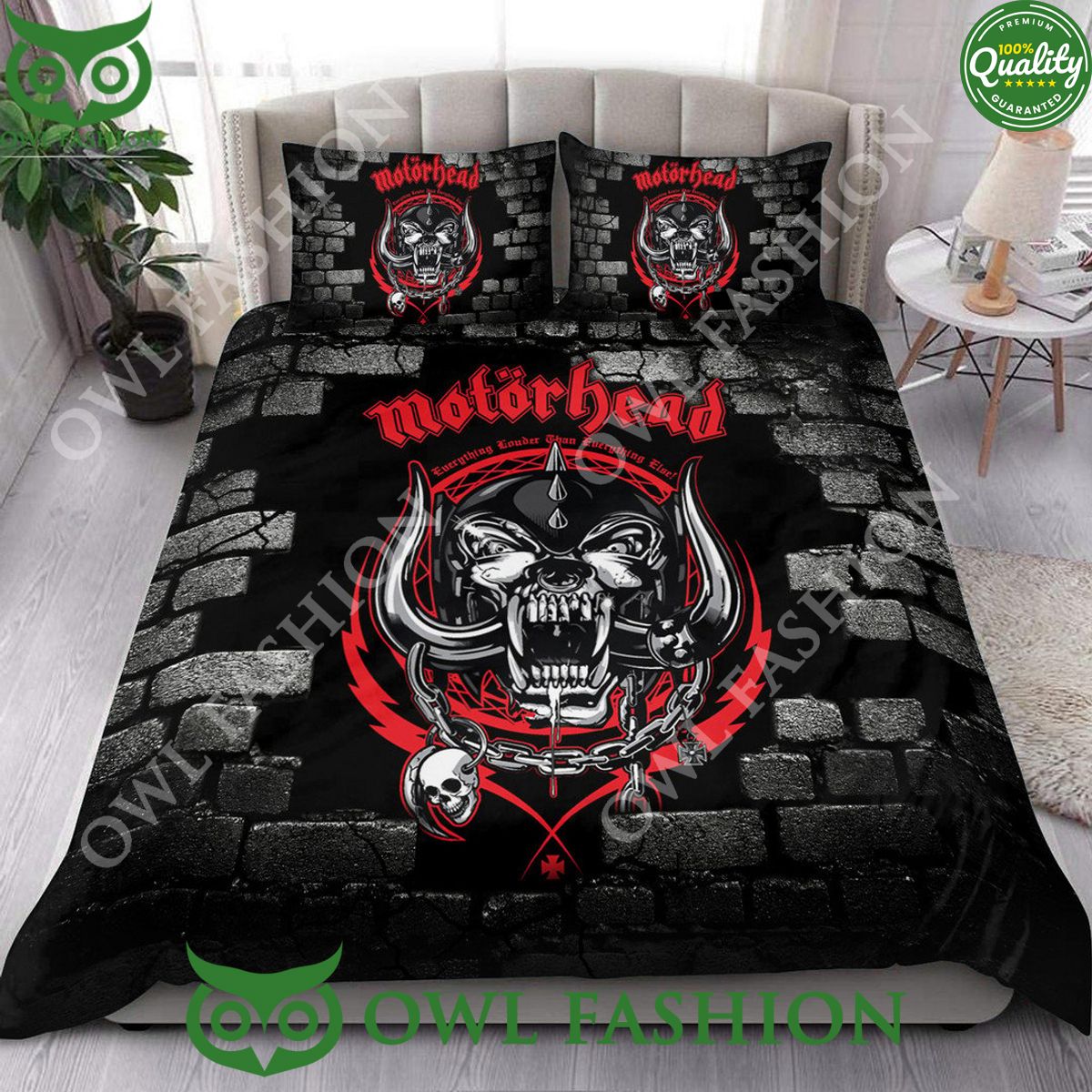 Motorhead Band Logo AOP bedding set