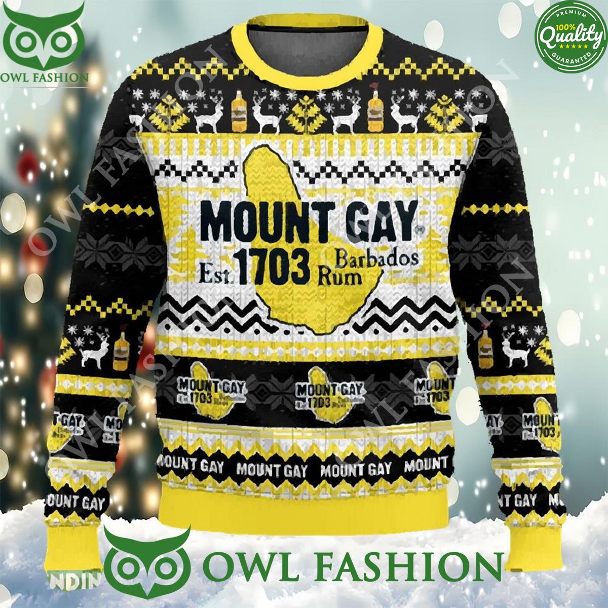 Mount Gay Rum Ugly Christmas Sweater Jumper 2023