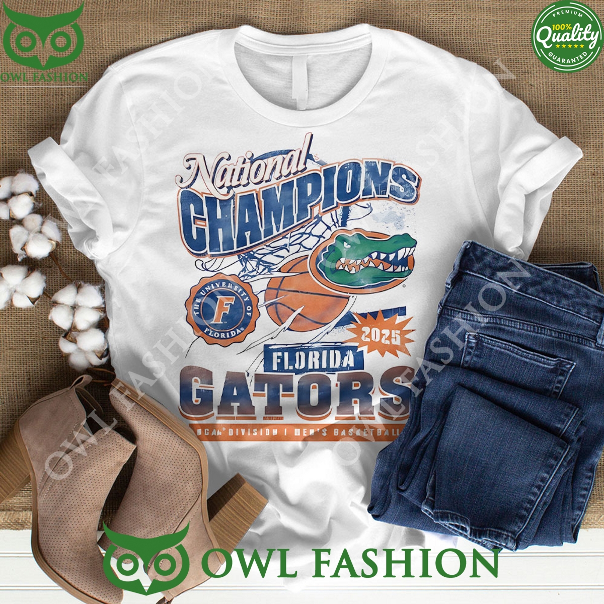 National Champions Florida Gators NCAA Division Men�s Basketball 3D T-Shirt