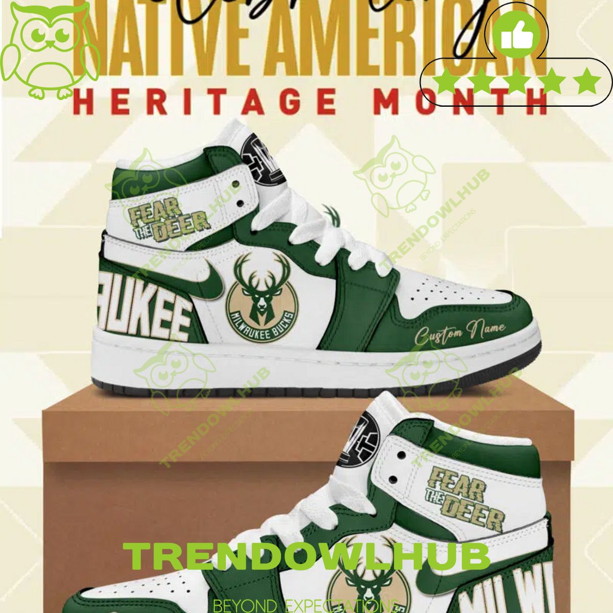 NBA Milwaukee Bucks Celebrating Native America Heritage Month Basketball Air Jordan Sneaker